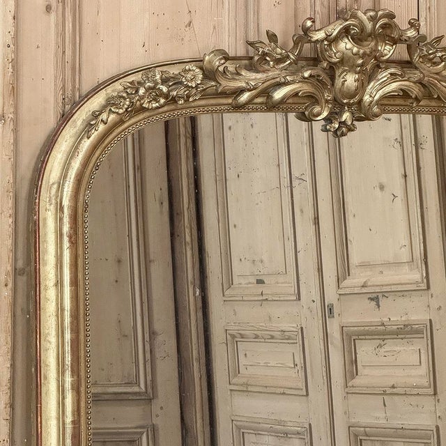 Mid 19th Century 19th Century French Napoleon III Period Gilded Mirror For Sale - Image 5 of 14