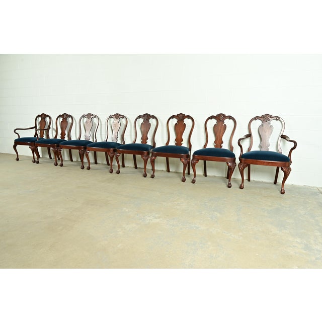 Smith & Watson Georgian Carved Mahogany Side Chairs or Dining Chairs, Pair For Sale - Image 14 of 15