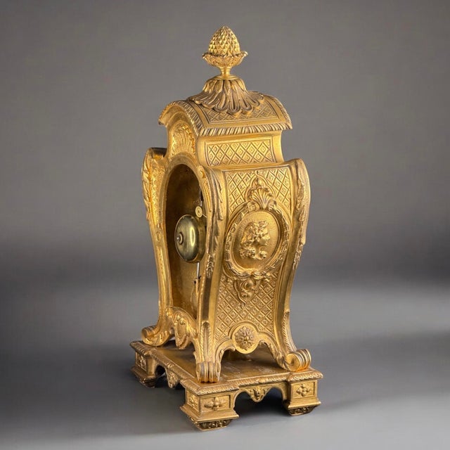Mid 19th Century Gilt Bronze Mantel Clock, 1850s For Sale - Image 5 of 15