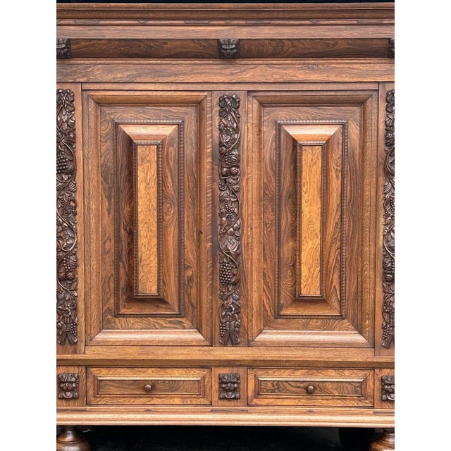 Brown 19th Century Renaissance Style Rosewood Cabinet, 1850 For Sale - Image 8 of 11
