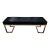 Vintage Tubular Brass Bench With Cowhide Seat For Sale
