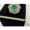 Natural zambian Emerald Ring with Diamond in 18k Gold For Sale - Image 16 of 18