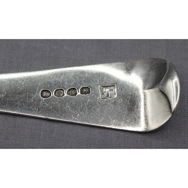 Pair of 1818 Sterling Silver Table or Serving Spoons For Sale - Image 4 of 4