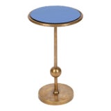 Bunny Williams Home Burke Drinks Table, Blue Mirror For Sale