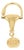 Vintage Gucci Gold Plated Horse Bit Key Chain, 1970's For Sale