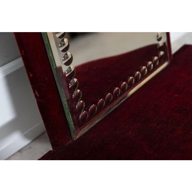 Large 19th Century English Velvet Sorcerers Mirror, 1890s For Sale - Image 10 of 12