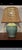 This large 42 "diameter vintage Curry & Company ceramic table lamp features a rounded, single-gourd base in a vibrant...