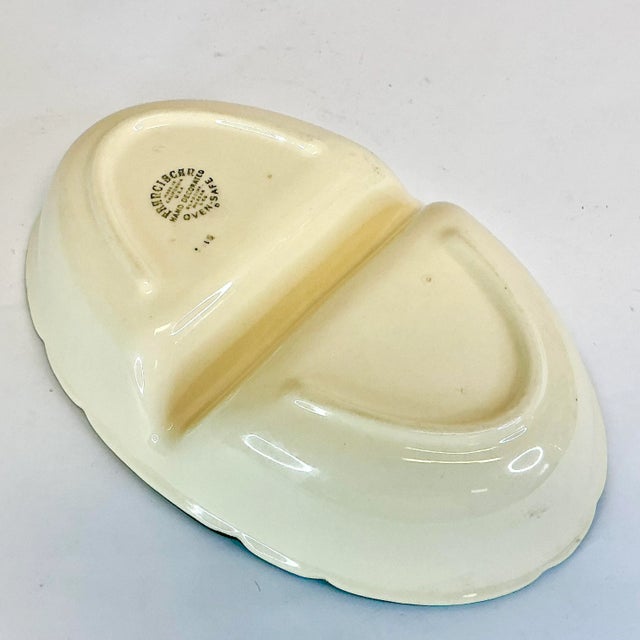 Mid-Century Americana Boho Chic Franciscan Desert Rose Oval Divided Serving Bowl For Sale - Image 10 of 10