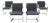 Ludwig Mies Van Der Rohe Brno Flat Bar Chairs in Gray Wool by Gordon - Set of 4 For Sale