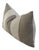 French Taupe and Cream Appliqué Stripes Wool & Linen Feather/Down Pillow For Sale - Image 4 of 6