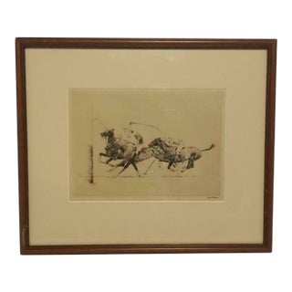 1920s International Polo Argentina vs Usa by Paul Desmond Brown (Signed) For Sale