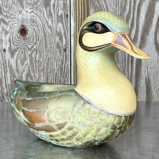 Sergio Bustamante Vintage Boho Signed Sergio Bustamante Duck Planter For Sale - Image 4 of 11