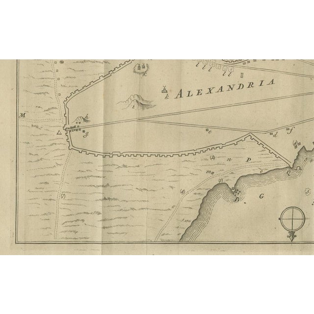 Antique Map of Alexandria Egypt Plan of Vetus and Nova, 1776 For Sale - Image 3 of 10