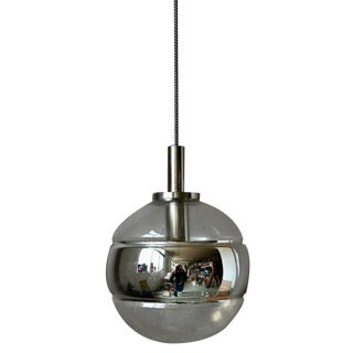 Large Silver Glass Ball Pendant from Peill & Putzler For Sale