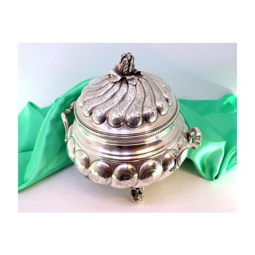 Silver Tureen with Fluted Reliefs For Sale - Image 9 of 9