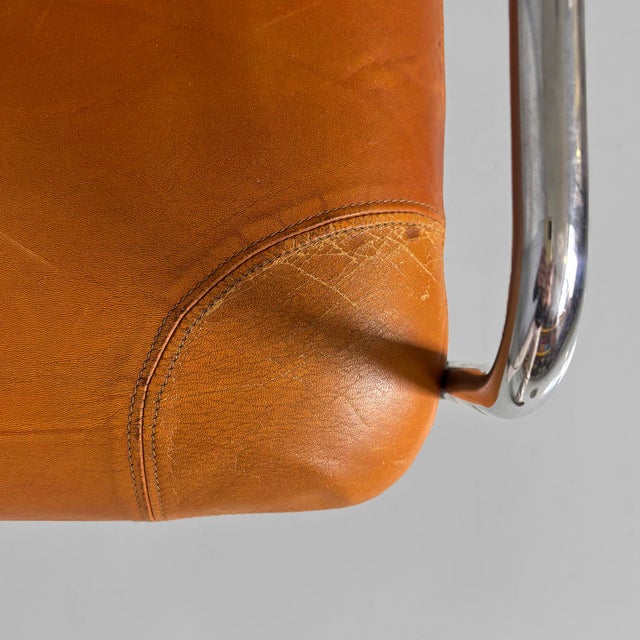 Italian Modern Steel and Leather Chairs from Guido Faleschini for 4mariani, 1970s, Set of 2 For Sale - Image 16 of 18