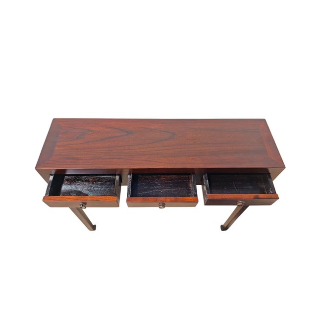 Vintage Chinese 37" Long 3-Drawer Console Table For Sale In Greensboro - Image 6 of 6