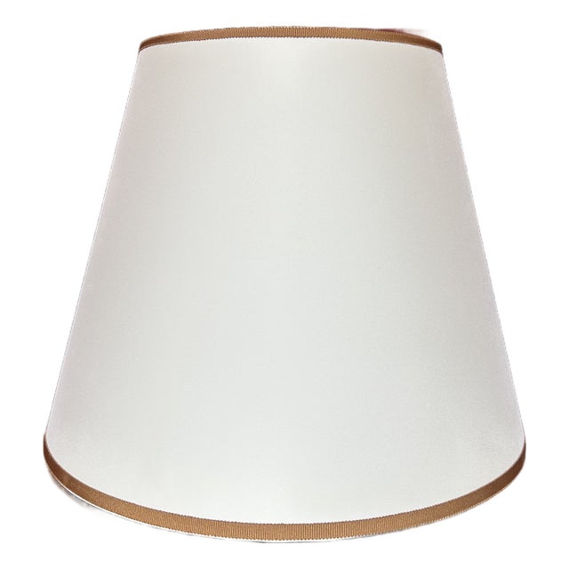 Super Silk Off White Suede Lampshade For Sale