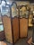 Wood Antique Art Nouveau French Style Three Panel Dressing Screen With 3 Glass Panels For Sale - Image 7 of 11