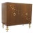 Walnut and Bronze Bar Cabinet With Hand-sculpted Bronze Handles and Legs For Sale
