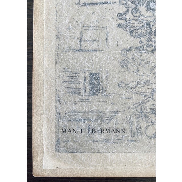 Black Max Liebermann, German Impressionist Marketplace Etching, 1928 For Sale - Image 8 of 10