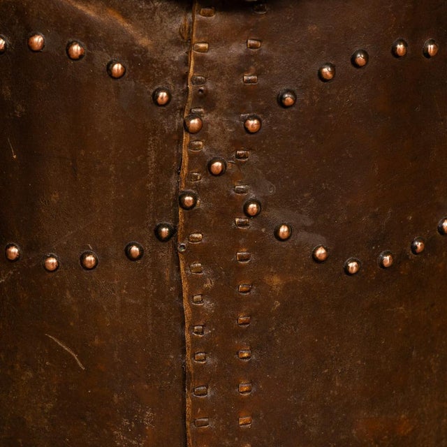 Antique Edwardian Vellum Clad Metal Lined Log Bucket, 1910 For Sale - Image 13 of 17