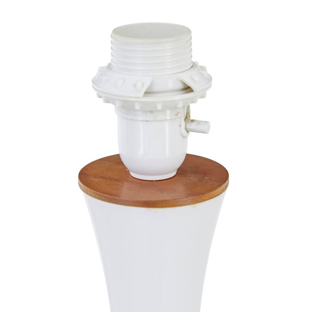 1960s Vintage Opaline Glass Lamps by Bergboms of Sweden, 1960, Set of 2 For Sale - Image 5 of 6