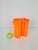 Orange Vintage French Juice Service by Jean-Pierre Vitrac for Déposé France, 1970s, Set of 9 For Sale - Image 8 of 10