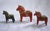 Vintage Set of Three Dala Wood Horses For Sale - Image 4 of 4