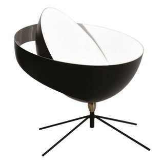 Mid-Century Modern Black Saturn Table Lamp in Aluminum, Brass and Steel by Serge Mouille For Sale