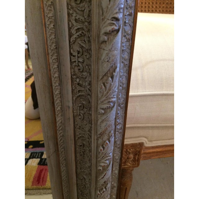 Gustavian Grey Carved Wood Mirror For Sale - Image 4 of 6