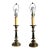 Vintage Mid-Century Modern Heavy Brass Beehive Candlestick Boudoir Table Lamps 31" Tall - a Pair For Sale