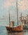 1970s Vintage Impressionist Oil Painting of Fishing Boats at Dock Signed W Jones For Sale - Image 5 of 8