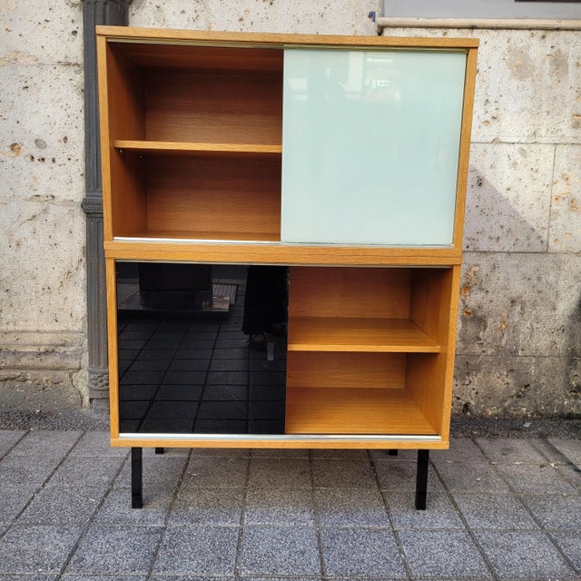 Modular Sideboard in Wood and Glass by Didier Rozaffy, France, 1960s, Set of 2 For Sale - Image 12 of 18