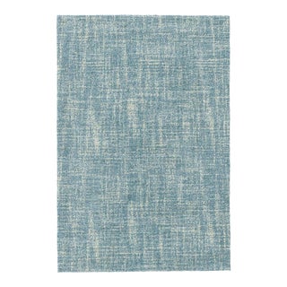 Dash & Albert by Annie Selke Crosshatch Aegean Micro Hooked Wool Rug, 7' 6" x 9' 6" For Sale