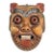 Mid 20th Century Thai Hand-Carved Wood Stylized Boar Folk Art Wall Mask For Sale