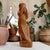 Introducing the Carved Wooden Monkey MCM - See No Evil, a stunning handcrafted statue that embodies the timeless wisdom of...