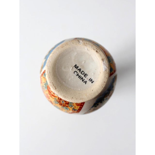 Vintage Chinese Famille Rose Style Porcelain Vase For Sale - Image 10 of 10