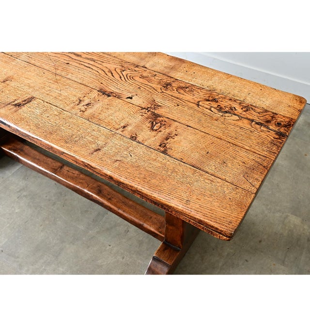 French 18th Century Solid Elm Tavern Table For Sale - Image 12 of 14