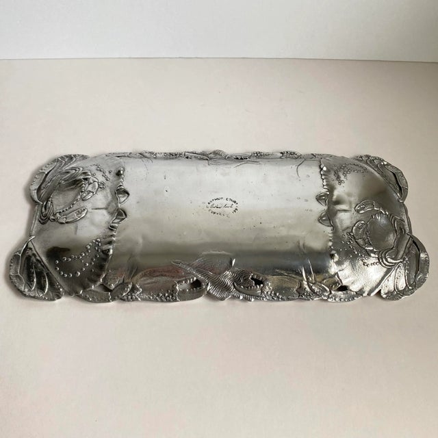 Silver Vintage Arthur Court Crab Seafood Tray Aluminum Dish For Sale - Image 8 of 10