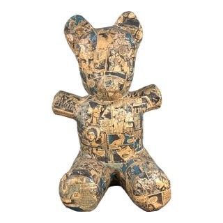 Vintage Filipino Comic Paper Mache Bear Piñata Folk Art Sculpture For Sale