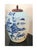 Exceptional antique Chinese blue-and-white porcelain melon jar featuring finely hand-painted scholar’s objects and...