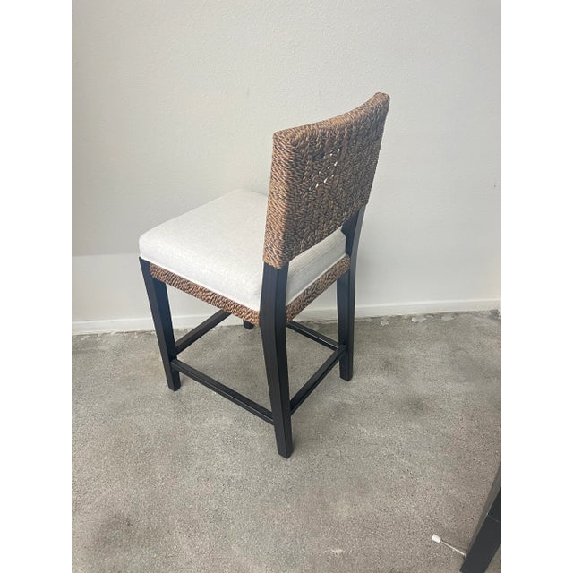 Brown Palecek Woven Counter Stool For Sale - Image 8 of 10