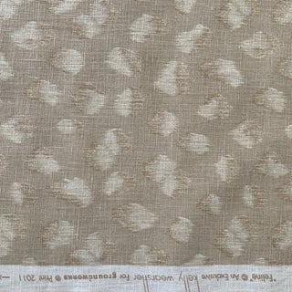 Lee Jofa Groundworks “feline” Beige Linen Fabric- 2 Yards For Sale