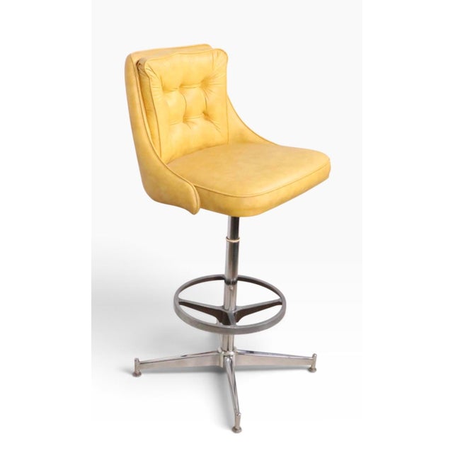 Mid-Century Modern Set of Four Swivel Bar Stools by Daystrom C. 1979 For Sale - Image 3 of 14