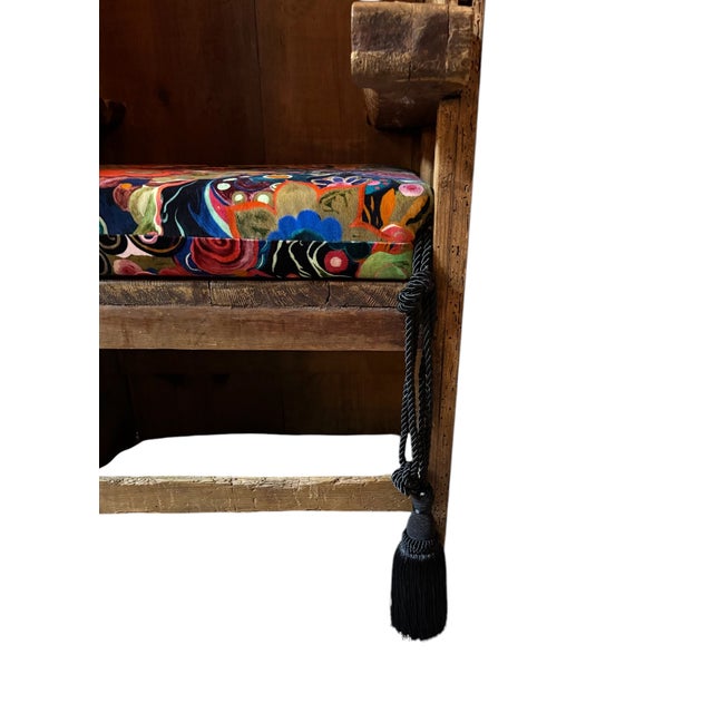 20th C. Latin American Confessional Chair in House of Hackney Velvet For Sale - Image 11 of 14