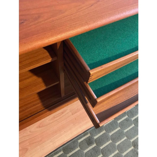 Danish Teak Tambour Door Sideboard from Bernhard Pedersen & Søn For Sale - Image 11 of 18