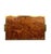 Brown Hollywood Regency Great Brass and Burl Tray, Italy, 1970s For Sale - Image 8 of 9