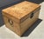 Beige Late 19th Century Chinese Vellum / Parchment Trunk With Original Red Pigskin Interior & Key For Sale - Image 8 of 18