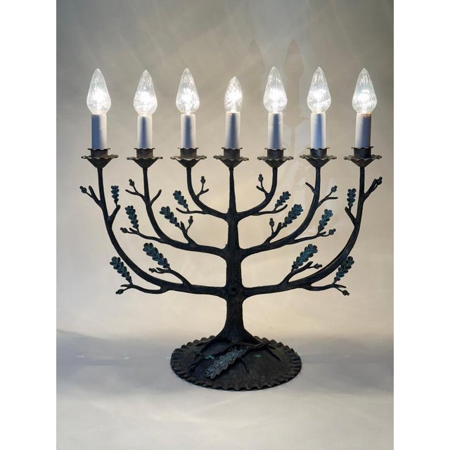 Art Deco German Sculptural Seven-Light Oak Tree Candleholder, 1930s For Sale - Image 6 of 18